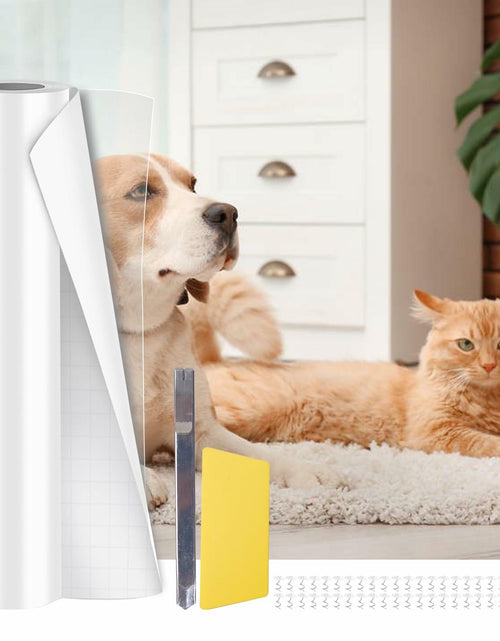 Load image into Gallery viewer, SENONAPO Cat Scratch Furniture Protector 196x17in Clear Self-Adhesive Tape
