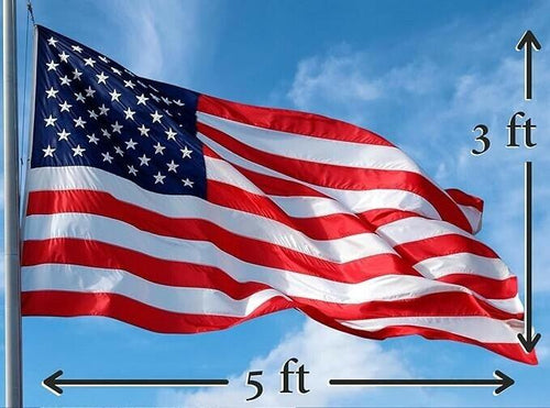 Load image into Gallery viewer, Outdoor American Flag 3x5ft Embroidered Stars Brass Grommets USA
