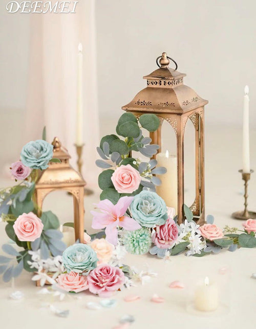 Load image into Gallery viewer, DEEMEI Artificial Pink Peach Silk Rose Peony Flowers Combo Box Set
