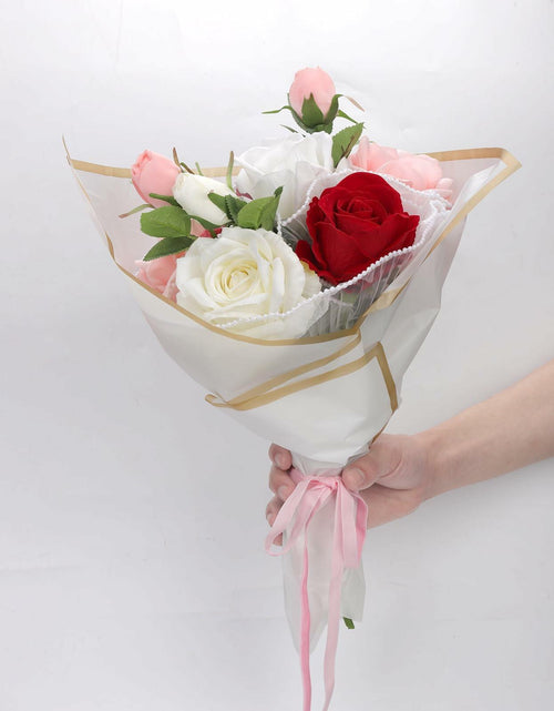 Load image into Gallery viewer, XIHIRCD 5 Yards Pearl Flower Wrapping Mesh Paper White Wavy Net Yarn
