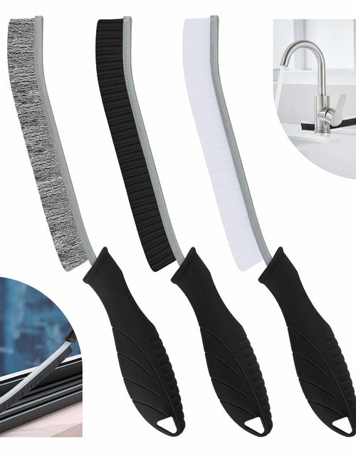Load image into Gallery viewer, [Like New] KMOSENIA Crevice Cleaning Brush Set, Wire Brushes, Black/White, 3 pcs
