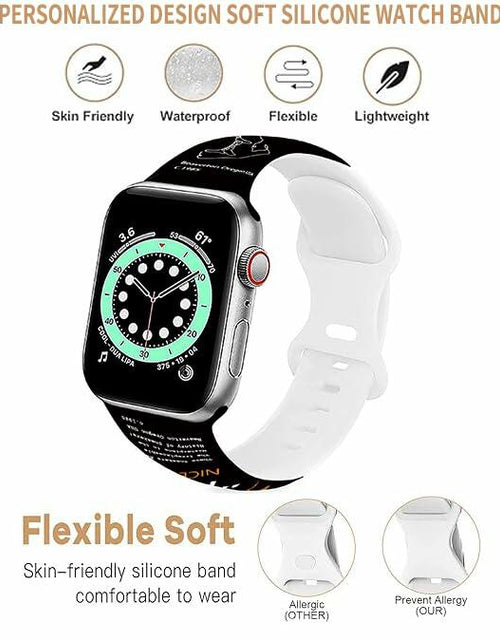 Load image into Gallery viewer, Sports Silicone Watch Bands Black Compatible with iWatch Series 1-9 42mm
