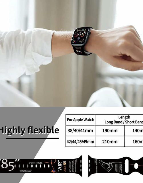 Load image into Gallery viewer, GSDUGYBG Sports Silicone Watch Band Waterproof Black Compatible 38-49mm
