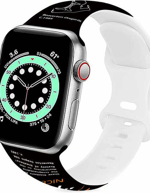 Load image into Gallery viewer, Sports Silicone Watch Bands Black Compatible with iWatch Series 1-9 42mm
