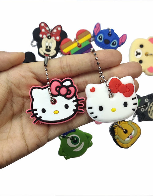 Load image into Gallery viewer, ZJU Cartoon Keyring Key Holder 14pcs Multi Color Metal 2in Animal Style
