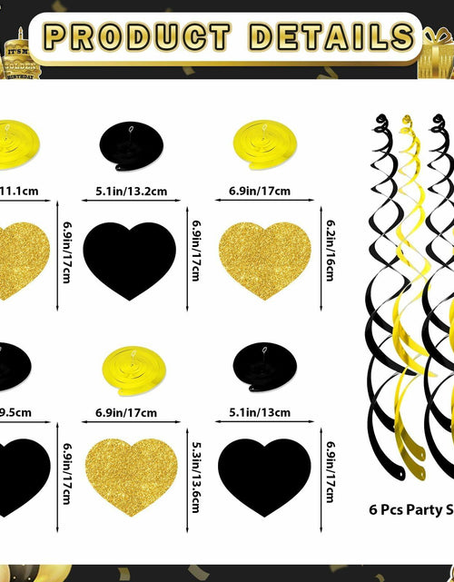 Load image into Gallery viewer, Yavxzvbw Retirement Party Decorations Glitter Gold Black Farewell
