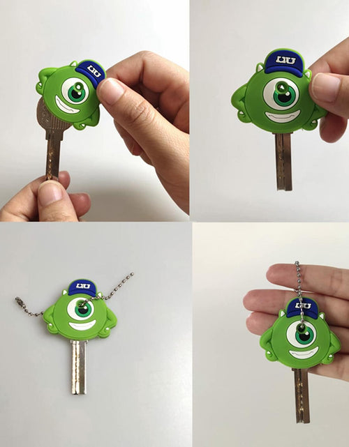 Load image into Gallery viewer, ZJU Cartoon Keyring Key Holder 14pcs Multi Color Metal 2in Animal Style
