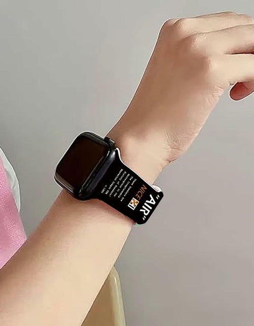 Load image into Gallery viewer, Sports Silicone Watch Bands Black Compatible with iWatch Series 1-9 42mm
