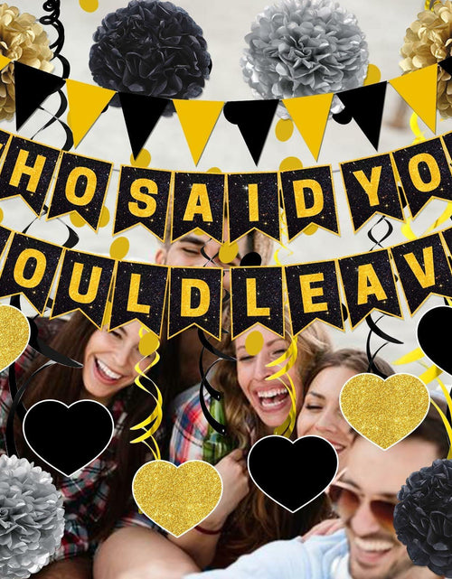 Load image into Gallery viewer, Yavxzvbw Retirement Party Decorations Glitter Gold Black Farewell
