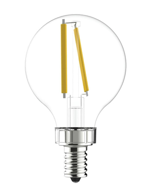 Load image into Gallery viewer, GE LED Globe Light Bulbs 4W 40W Equivalent Soft White Frosted Candelabra 2 Pack
