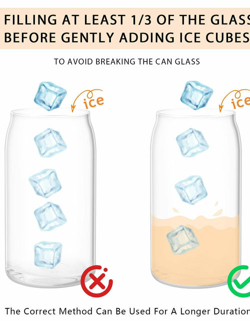 Load image into Gallery viewer, LeeSky 2 Pack Halloween Ghost Glass Tumblers 16Oz Pink Orange Lids Straws
