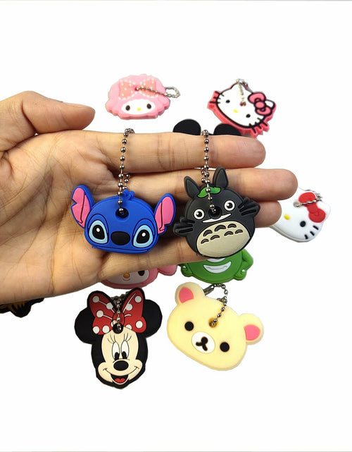 Load image into Gallery viewer, ZJU Cartoon Keyring Key Holder 14pcs Multi Color Metal 2in Animal Style
