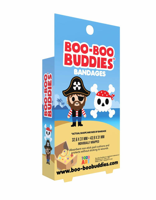 Load image into Gallery viewer, Boo Boo Buddies Kids Adhesive Bandages Pirate Skull Style 24 Count
