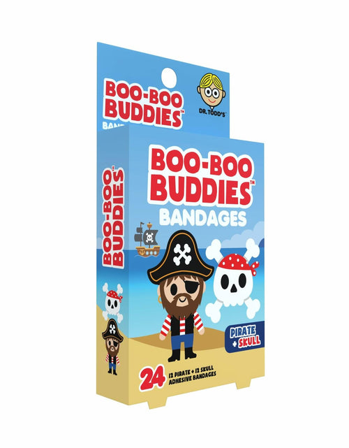 Load image into Gallery viewer, Boo Boo Buddies Kids Adhesive Bandages Pirate Skull Style 24 Count
