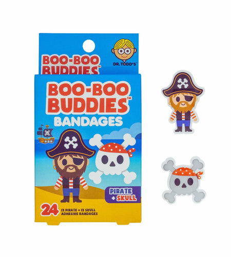 Boo Boo Buddies Kids Adhesive Bandages Pirate Skull Style 24 Count