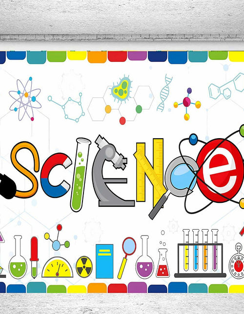 Load image into Gallery viewer, Generic Science Party Backdrop Chemical Themed Kids School Lab Blue 7x5 Ft
