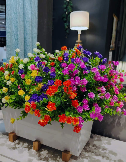 Load image into Gallery viewer, WEAUSUP 21 Bundles Outdoor UV Resistant Faux Plants Plastic 7 Colors
