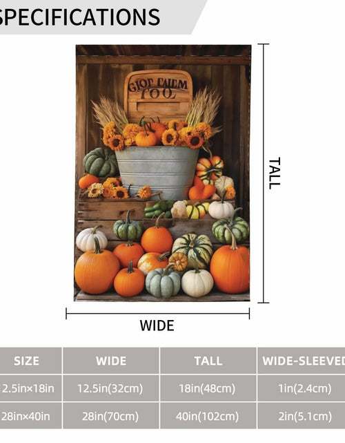 Load image into Gallery viewer, Ovitssrk Farm Pumpkins Garden Flag Double-Sided 12.5x18 Inch Autumn Holiday
