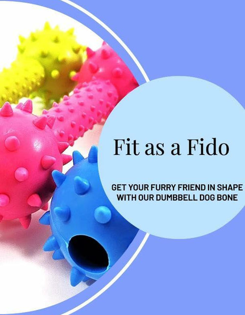 Load image into Gallery viewer, Generic Dog Chew Toy Dumbbell Durable Natural Rubber Lime Green
