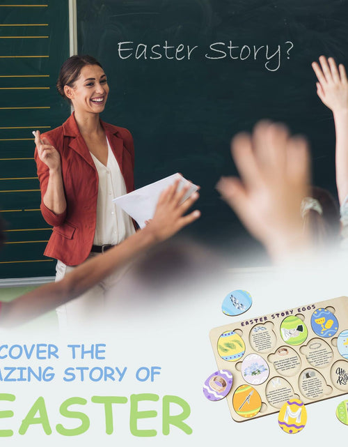 Load image into Gallery viewer, KATINAT Easter Story Wooden Eggs Set 12pcs Easter Story Puzzle Small
