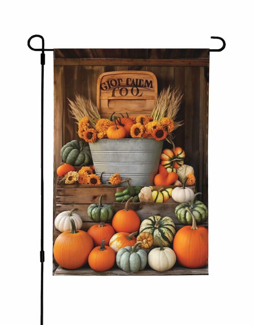 Load image into Gallery viewer, Ovitssrk Farm Pumpkins Garden Flag Double-Sided 12.5x18 Inch Autumn Holiday
