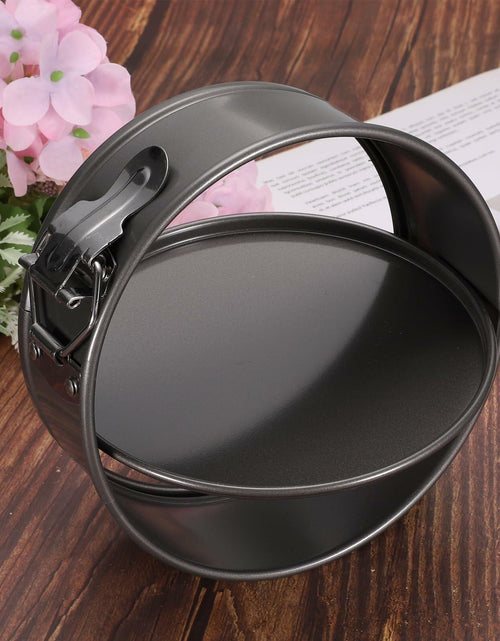 Load image into Gallery viewer, uxcell 4 Inch Nonstick Springform Pan Removable Bottom Leakproof Black 1pcs
