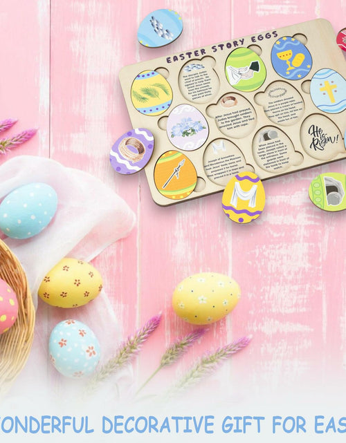 Load image into Gallery viewer, KATINAT Easter Story Wooden Eggs Set 12pcs Easter Story Puzzle Small

