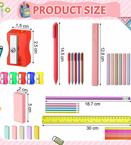 Feifeiya 240 Pcs Operation Christmas School Supplies Bulk Set Pen Ruler