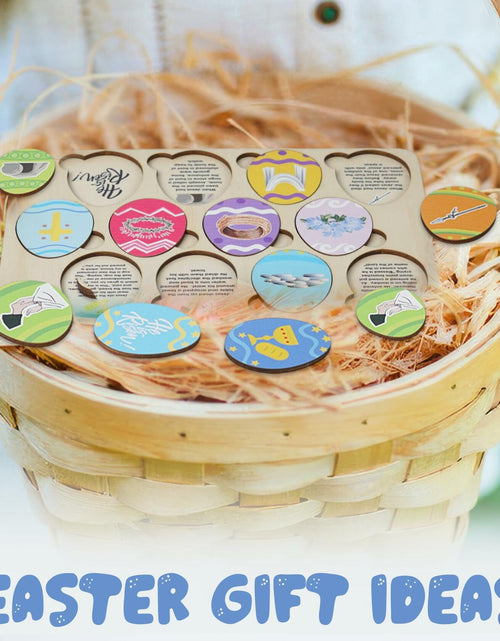 Load image into Gallery viewer, KATINAT Easter Story Wooden Eggs Set 12pcs Easter Story Puzzle Small

