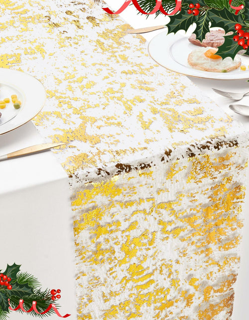 Load image into Gallery viewer, Deconovo Gold Sequin Table Runner 9FT 2PCS Polyester Kitchen Party Decor
