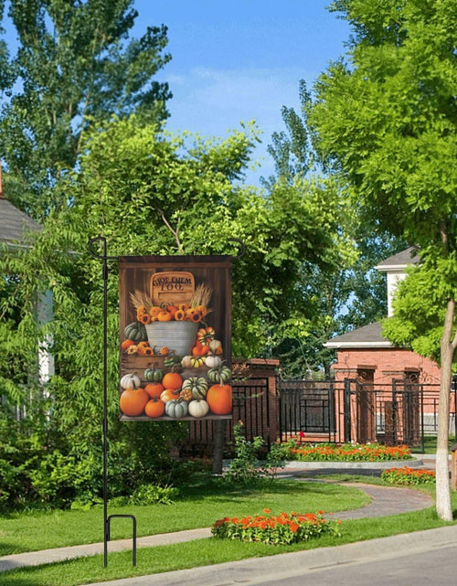 Load image into Gallery viewer, Ovitssrk Farm Pumpkins Garden Flag Double-Sided 12.5x18 Inch Autumn Holiday
