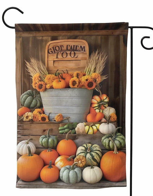 Load image into Gallery viewer, Ovitssrk Farm Pumpkins Garden Flag Double-Sided 12.5x18 Inch Autumn Holiday
