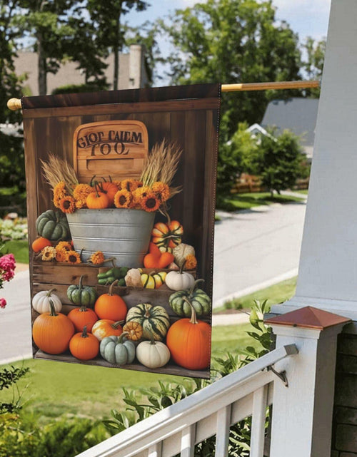 Load image into Gallery viewer, Ovitssrk Farm Pumpkins Garden Flag Double-Sided 12.5x18 Inch Autumn Holiday
