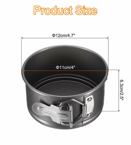 uxcell 4 Inch Nonstick Springform Pan Removable Bottom Leakproof Black 1pcs