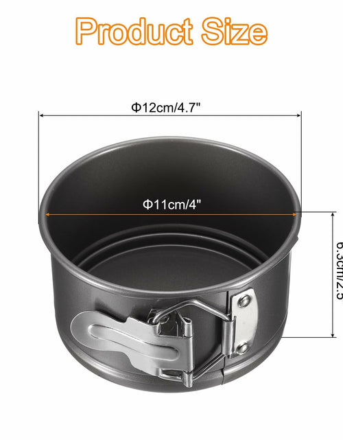 Load image into Gallery viewer, uxcell 4 Inch Nonstick Springform Pan Removable Bottom Leakproof Black 1pcs

