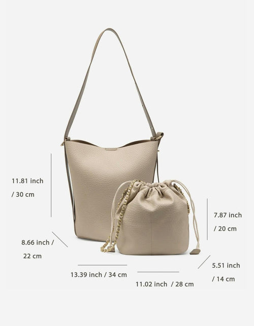 Load image into Gallery viewer, Women's Top Handle Satchel Handbag Elegant Tote Purse Detachable Strap Apricot
