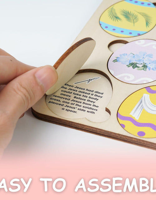 Load image into Gallery viewer, KATINAT Easter Story Wooden Eggs Set 12pcs Easter Story Puzzle Small
