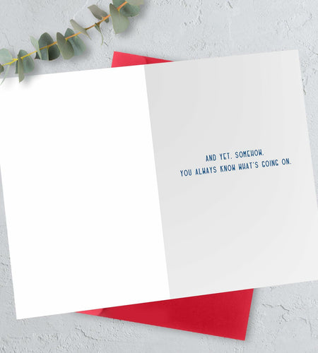 HEJOYN Father's Day Card for Dad Grandpa Husband Cute TV Joke Design