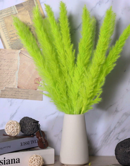 Load image into Gallery viewer, CeiooCei Colorful Pampas Grass Decor 17" White Yellow Light Green Dried
