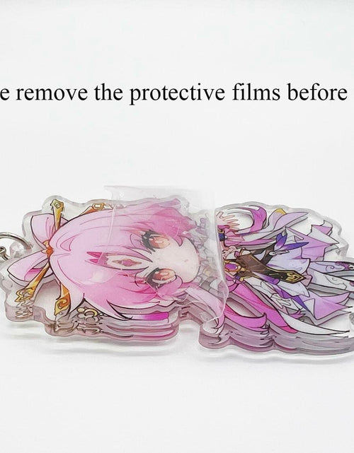 Load image into Gallery viewer, YJacuing Honkai Star Rail Chibi Cute Acrylic Stand Figure Keychain Pink Fu Xuan
