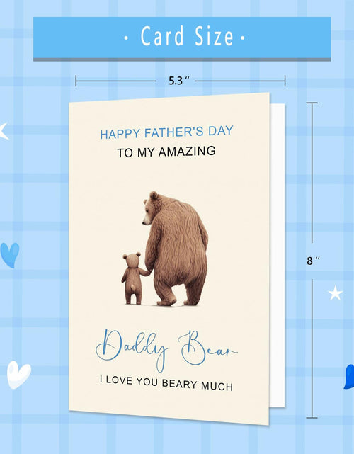 Load image into Gallery viewer, IDU Funny Fathers Day Card for Dad from Kids - Daddy Bear I Love You BEARY Much
