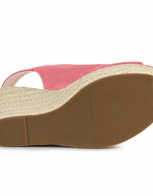 Load image into Gallery viewer, Allegra K Women's Espadrille Platform Wedges Sandals Watermelon Red Size 5.5
