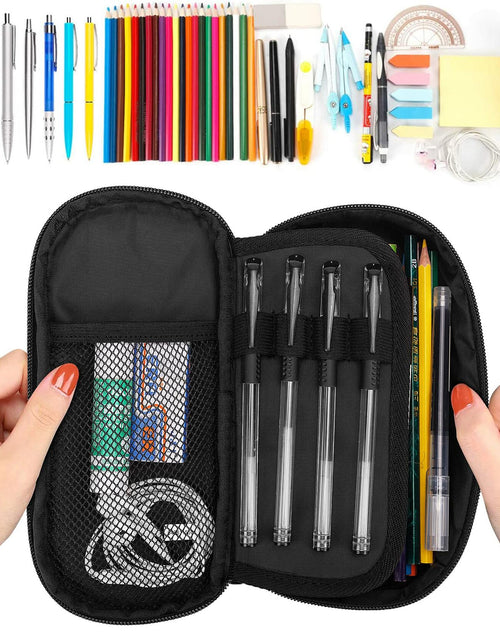 Load image into Gallery viewer, VOL&amp;BASS Orange Flower Large Pencil Case Big Capacity Back To School
