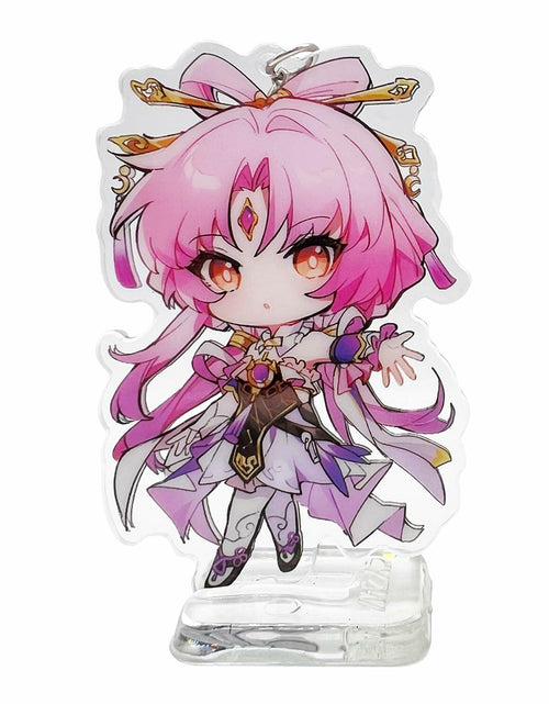 Load image into Gallery viewer, YJacuing Honkai Star Rail Chibi Cute Acrylic Stand Figure Keychain Pink Fu Xuan
