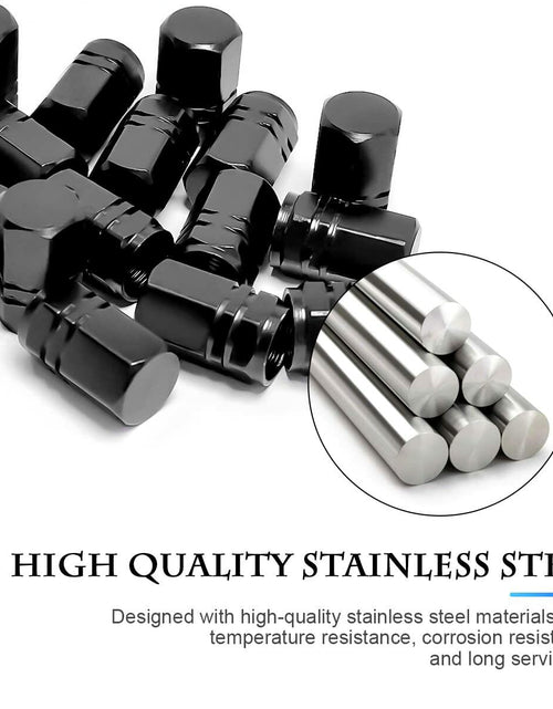 Load image into Gallery viewer, Fekey&amp;JF 16 PCS Universal Tire Valve Stem Caps Waterproof Airtight Black
