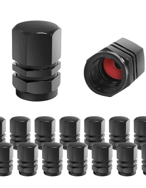 Load image into Gallery viewer, Fekey&amp;JF 16 PCS Universal Tire Valve Stem Caps Waterproof Airtight Black
