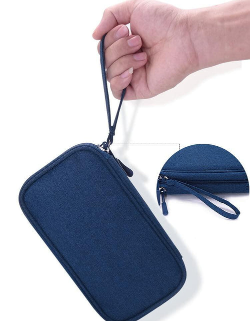 Load image into Gallery viewer, eYistar Diabetic Supplies Travel Case Organizer Blue for Test Strips Lancets
