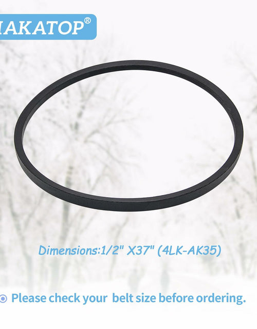 Load image into Gallery viewer, HAKATOP Snow Thrower Auger Belt for MTD 1/2" x 37" Black Rubber
