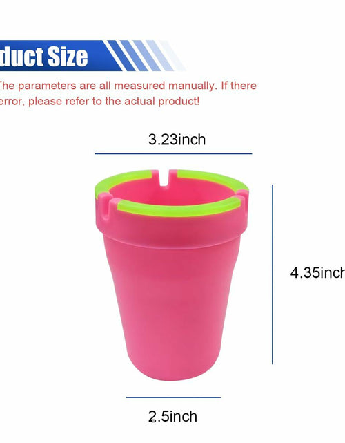 Load image into Gallery viewer, SKERJOVL 5PCS Car Glow in Dark Ashtray with Lid Portable Black
