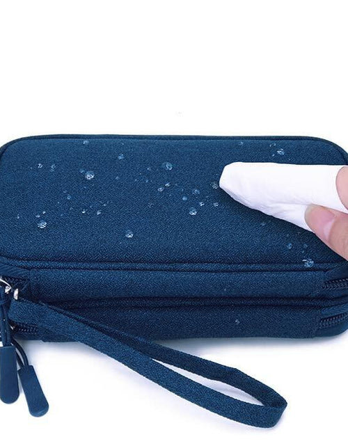 Load image into Gallery viewer, eYistar Diabetic Supplies Travel Case Organizer Blue for Test Strips Lancets
